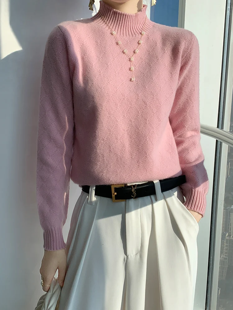 Высококачественный женский свитер из 100% мериносовой шерсти осень-зима толстый