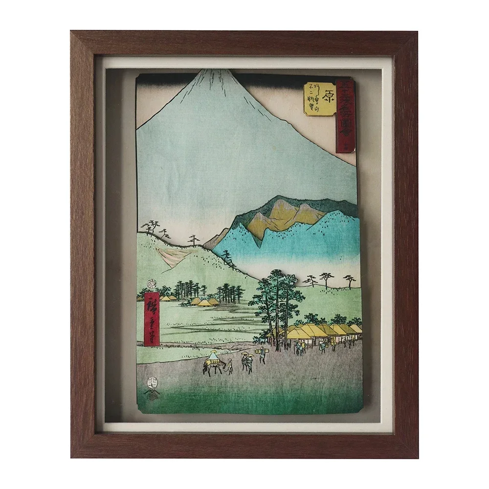 

3D домашний декор «хирошидж», иллюстрации 53 знаменитых мест/№ 14, прекрасная работа укиё, настенное искусство, ретро картина в рамке