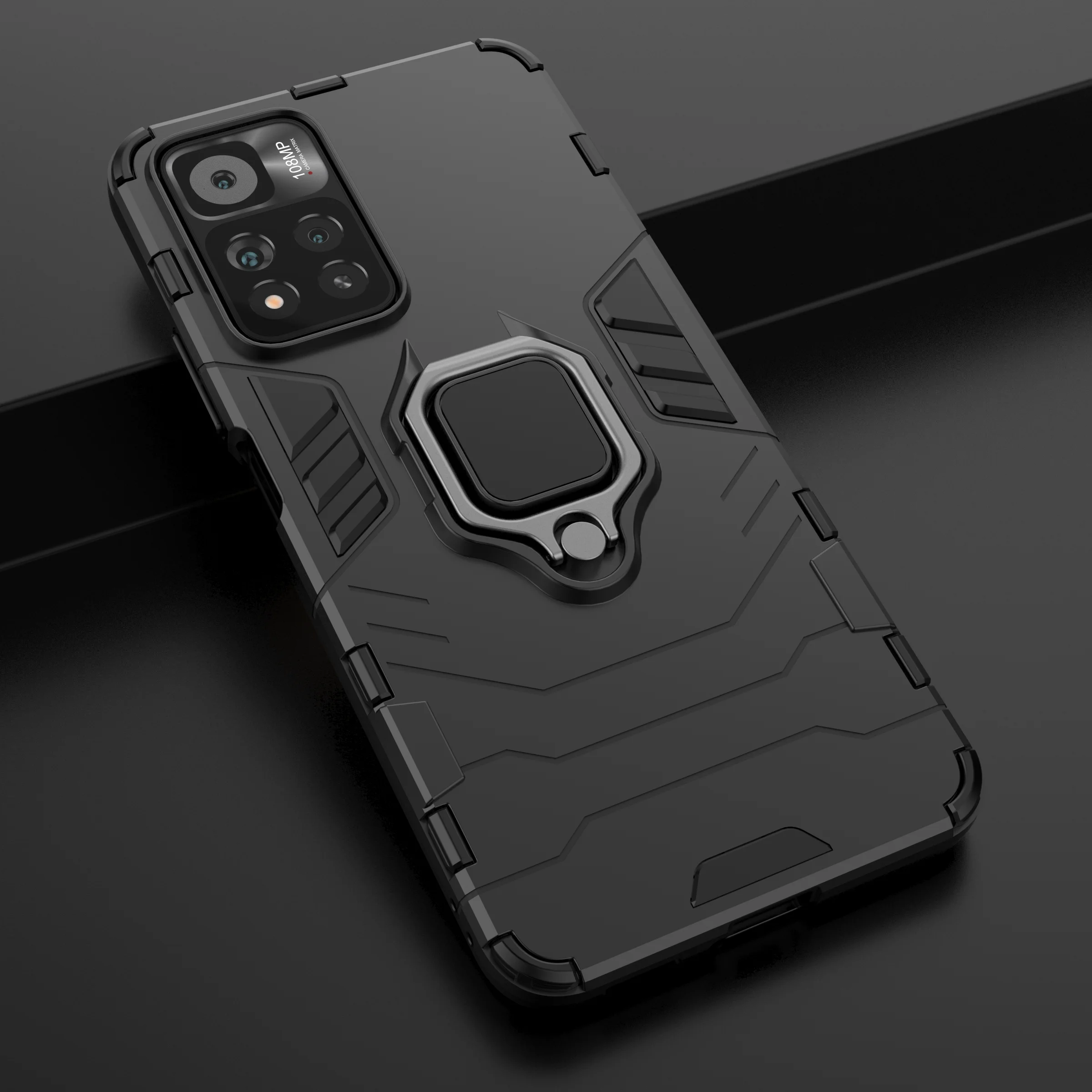 

For Xiaomi Redmi Note 11 Pro Case Finger Ring Holder Phone Case For Xiomi Redmi Note 11 Note11 10 9 Pro 9S Poco F3 X3 F2 Pro K40