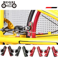 muqzi bike brake pads for aluminum alloy carbon wheel brake shoes mtb road folding bicycle brake pad extend adapter
