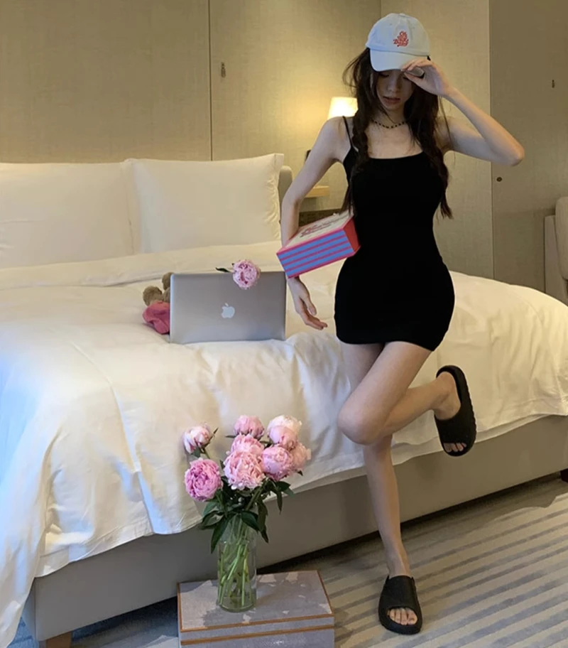 Новинка сексуальное черное мини-платье Женский Топ с открытой спиной и открытыми