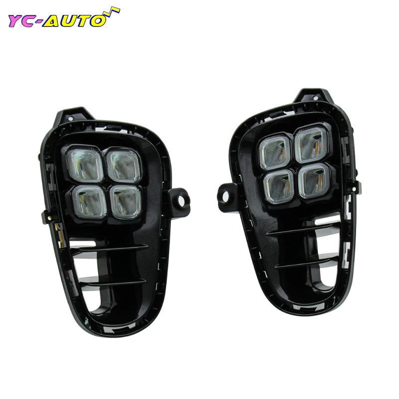 

LED DRL Headlight headlights Fog lights fog light Daytime running lights For Kia RIO 2017 2018 2019 2020 Foglights covers frame