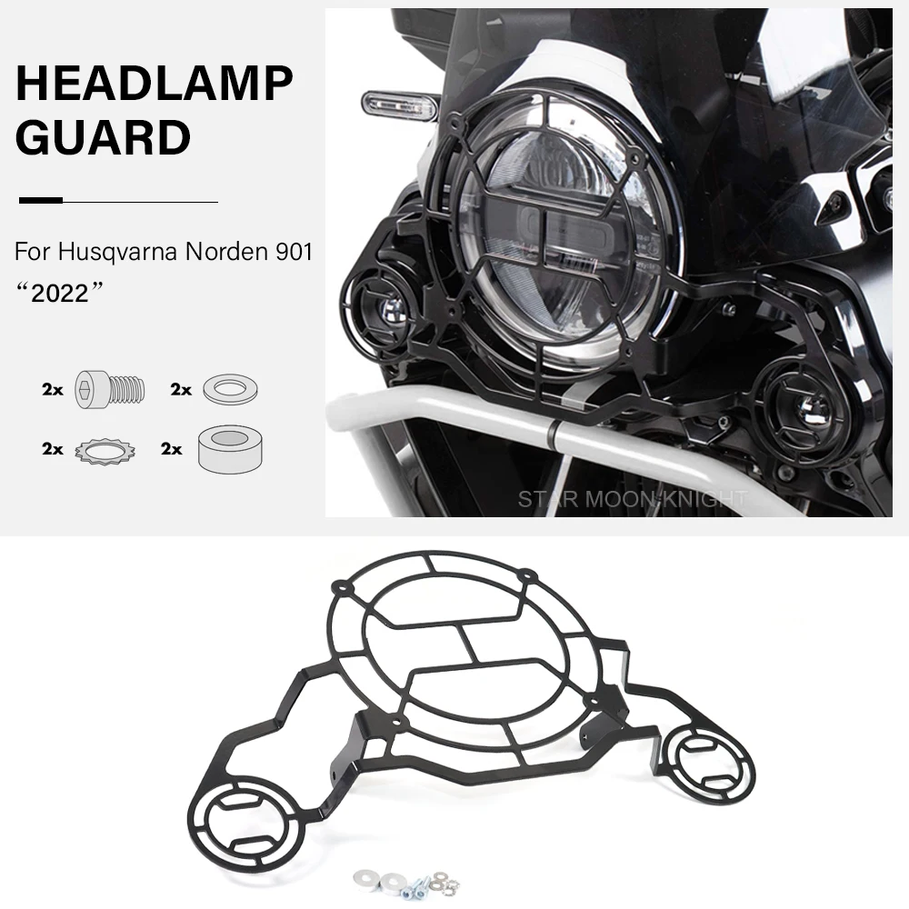 

Headlight Protection Cover Mesh For Husqvarna Norden 901 Norden901 2022- Motorcycle Accessories Headlamp Head Light Grill Guard