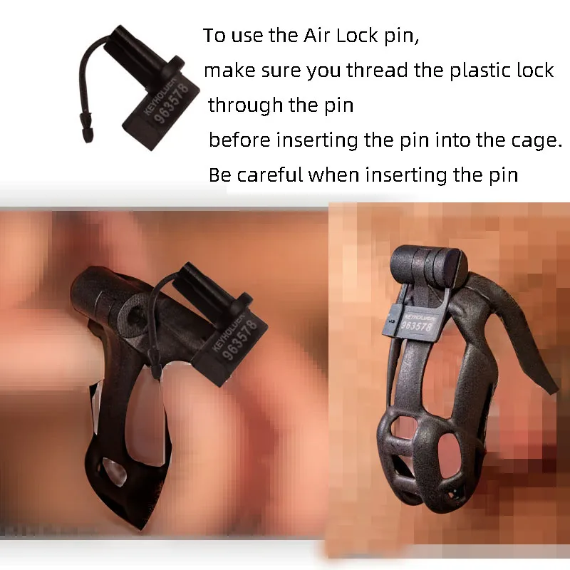 Новый дизайн 2021 булавка с воздушным замком для кобры клетка на пенис 5