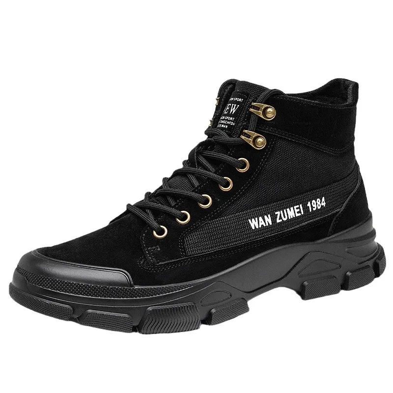 Весенне-осенняя модная мужская обувь с высоким берцем повседневные дышащие