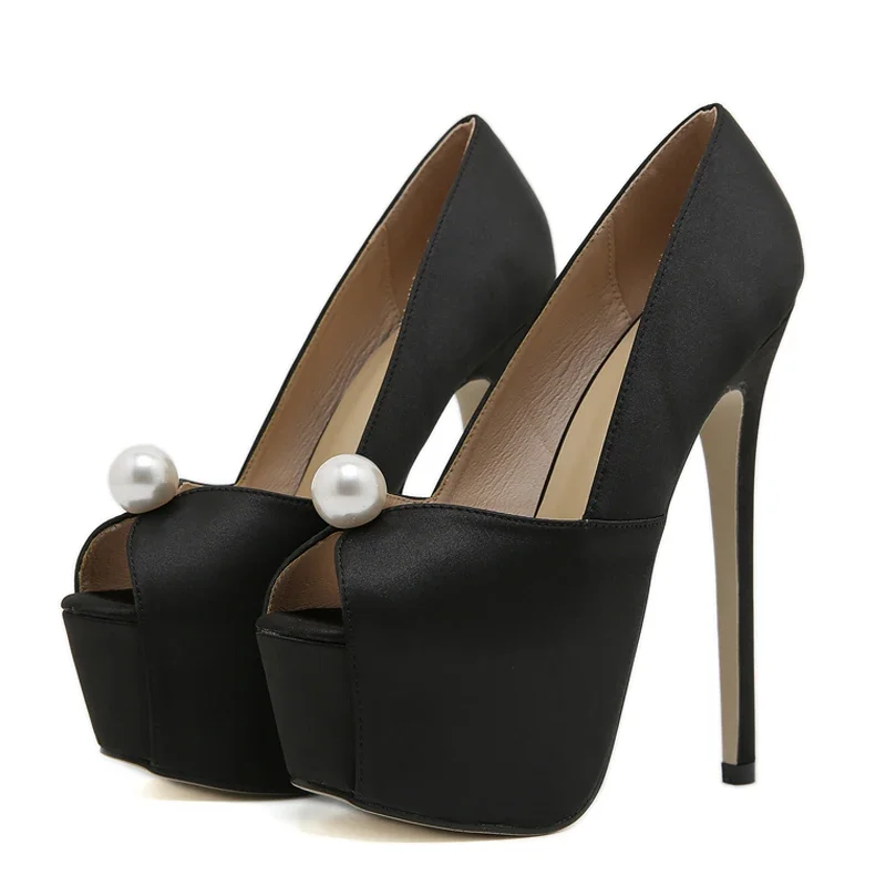 Eilyken новый дизайн туфли-лодочки на платформе с бусинами женские туфли открытым