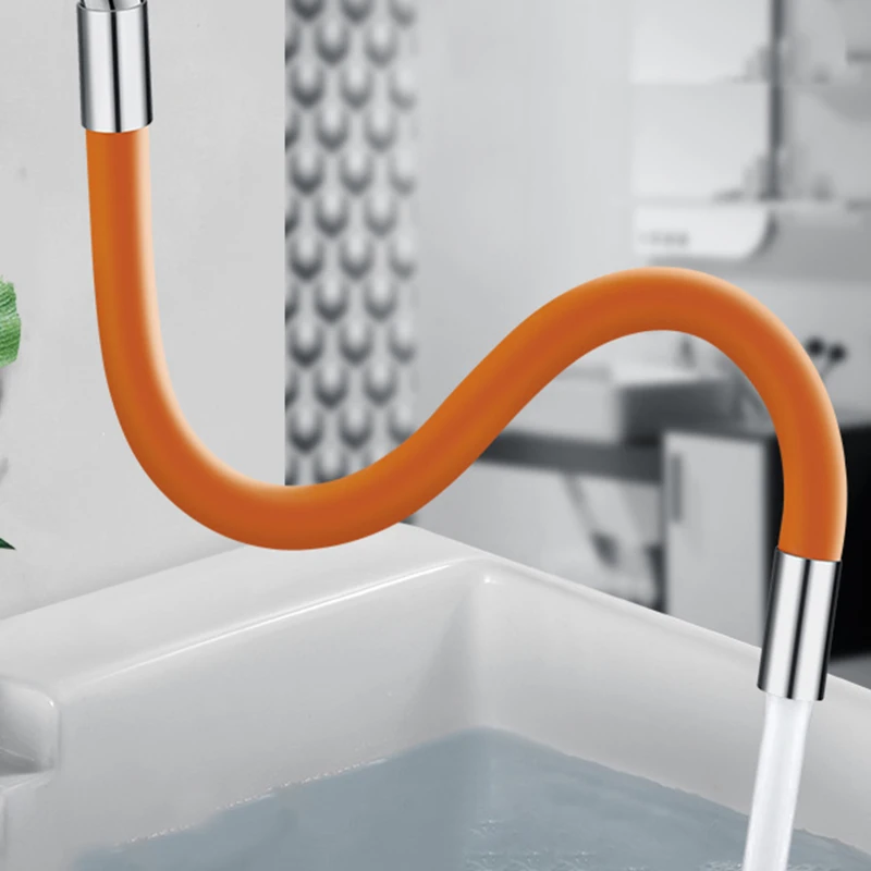 

360°Rotation Splash-proof Universal Faucet Extension Extender Foaming Extension Tube Free Bending Hardware Household Merchandise