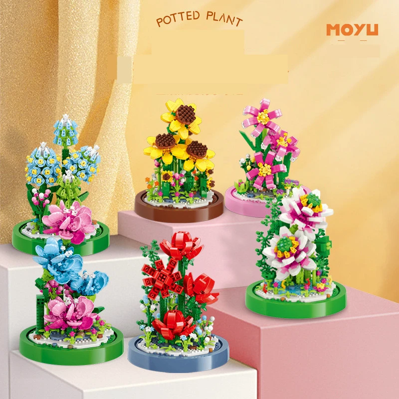 

Мини-строительные блоки MOC, искусственные модели растений