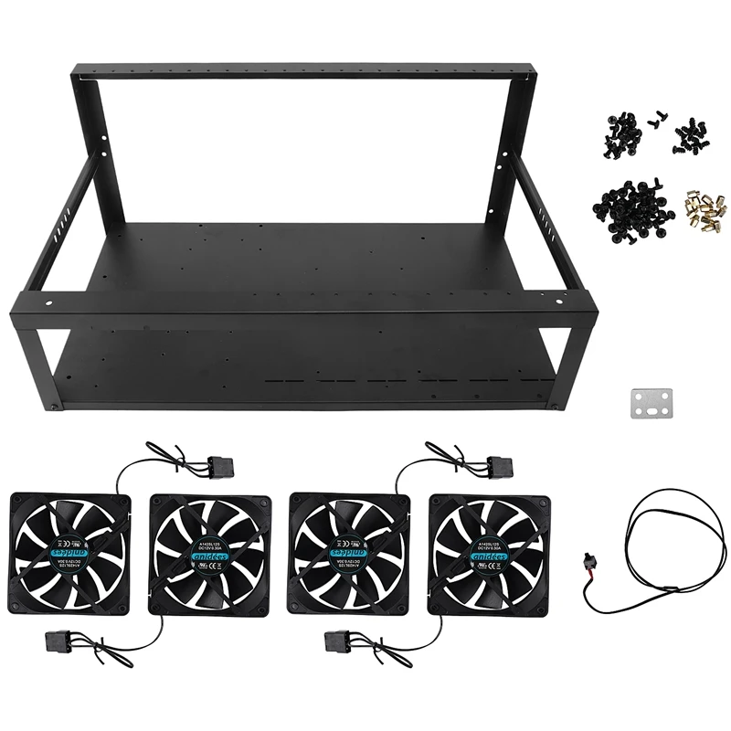 

Mining Rack Combination, Mining Frame Eth/Etc/Zec Ether Accessories Tools For 6/8/12 Gpu Bitcoin Machine