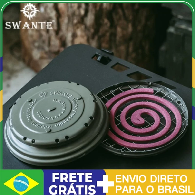 

Swante Outdoor Mosquito Repellent Incense Holder Anti Mosquito Incense Coil Anti-scald Sandalwood Rack Mosquito Coil Box Hiking