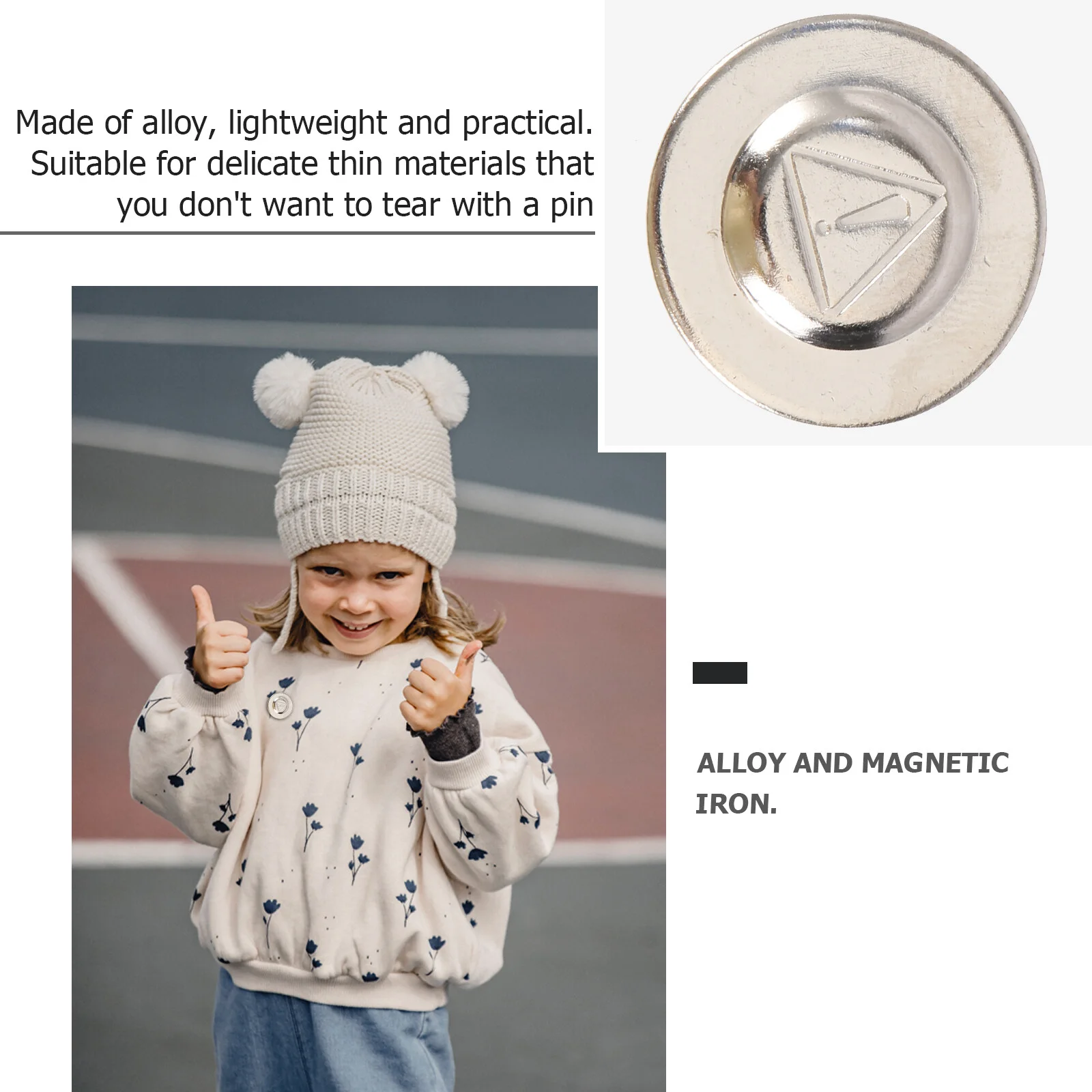 24 Pcs 17mm Round Alloy Magnetic Snap Brooch Pin Colorful Scarf Clasp Snap Buttons for Costume Fun Badge Party Decoration