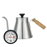 hand brewed coffee camping cutlery set equipment portable stainless steel long mouth thin pot sharing pot brewed pot coffee