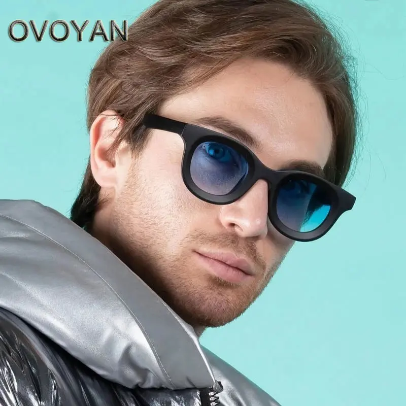 

OVOYAN Small Square Sunglasses Men Luxury Retro Cateye Glasses for Women/Men Round Eyewear Men Mirror Lentes De Sol Mujer uv400