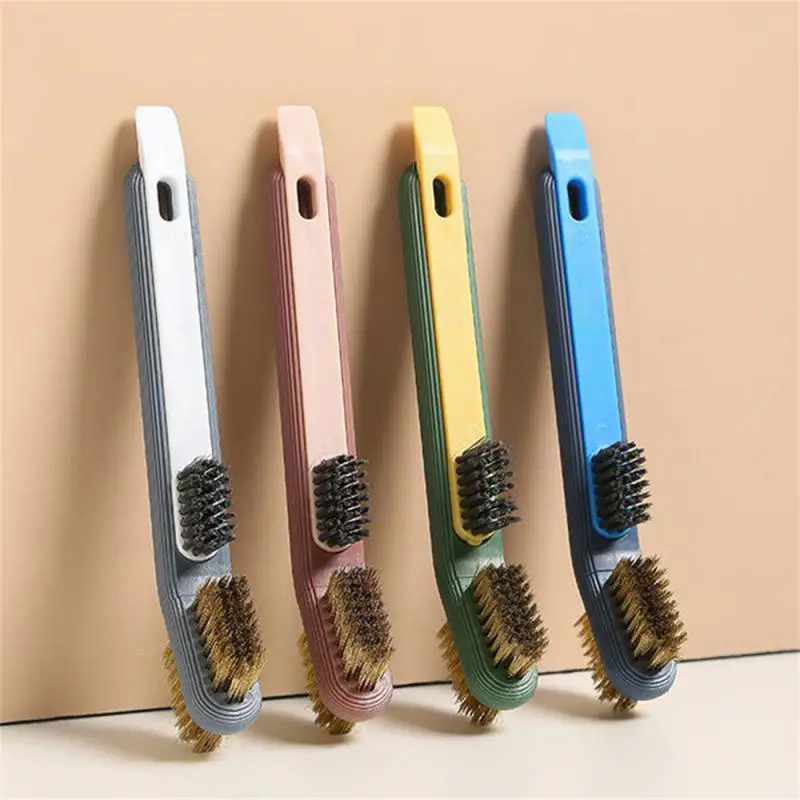 

Three Head Multifunctional Gas Stove Brush Convenient Storage And Drainage Non Damaging Pot Utensils Kitchen Cleaning Supplies