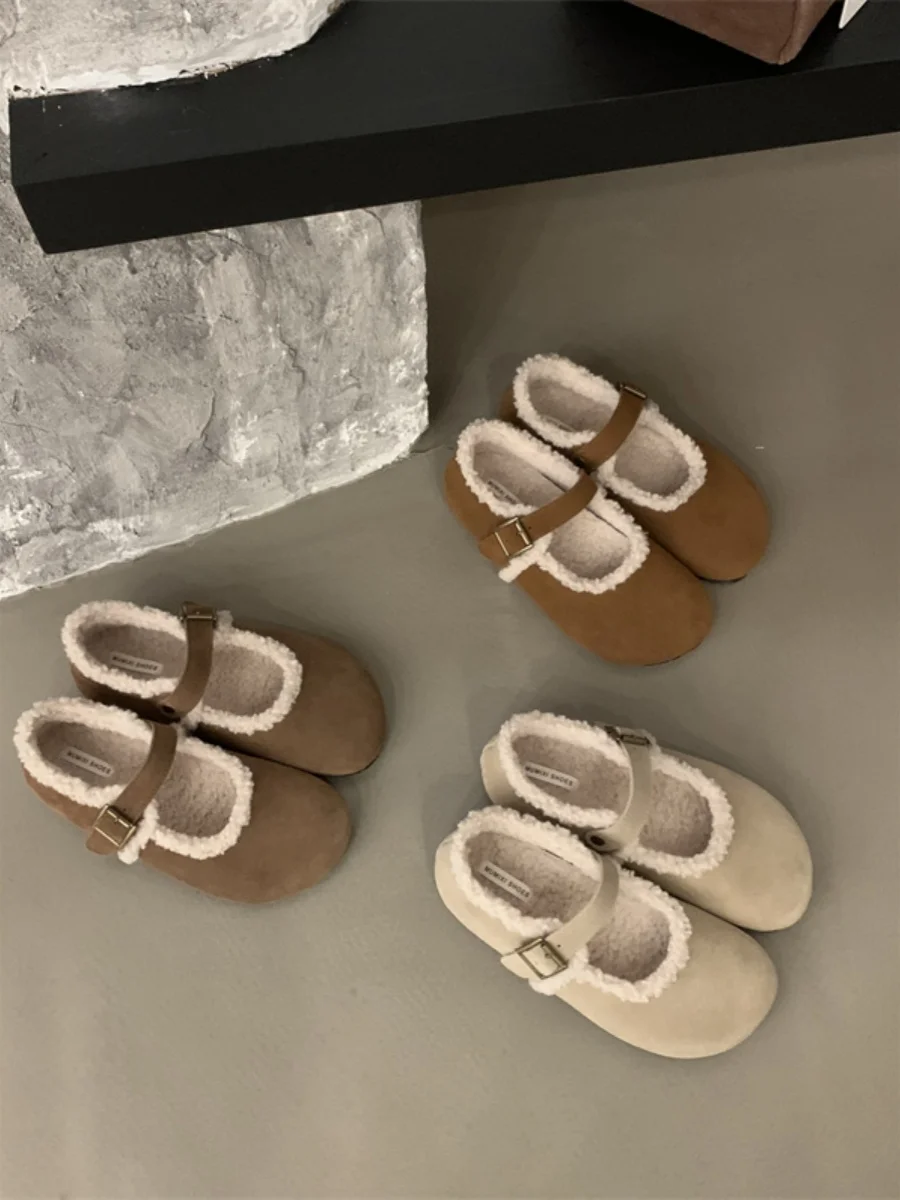 

Retro Woman Shoes Modis Casual Female Sneakers All-Match Flats Autumn Shallow Mouth Round Toe 2023 New Dress Fall Winter