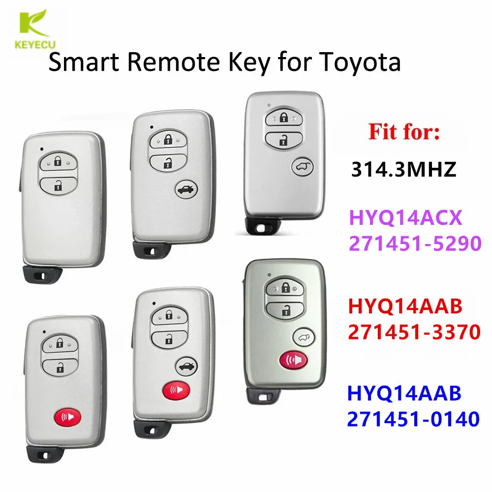 Дешевый БЕСКЛЮЧЕВОЙ смарт-ключ KEYECU 314 3 МГц 5290 /3370/ 0140 плата для Toyota Prius C V 4-runner Venza