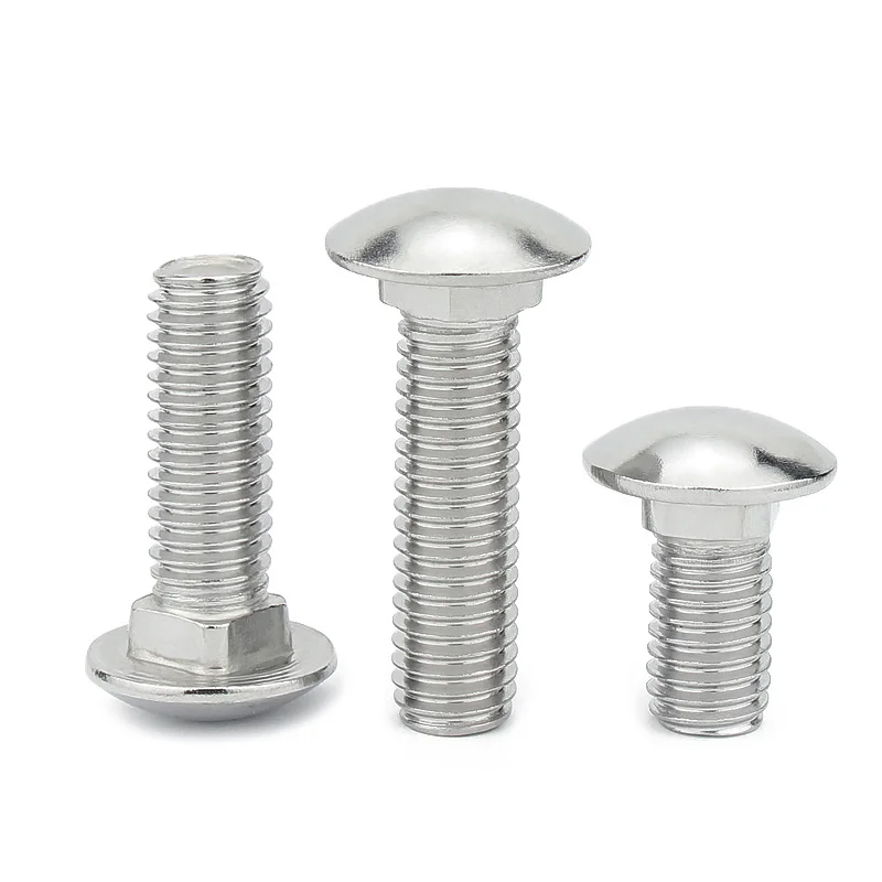 

2/5/10pc M4 M5 M6 M8 M10 M12 Steel GB12 DIN603 Truss Round Head Square Neck Carriage Screw Coach Bolt for Shelf Desk