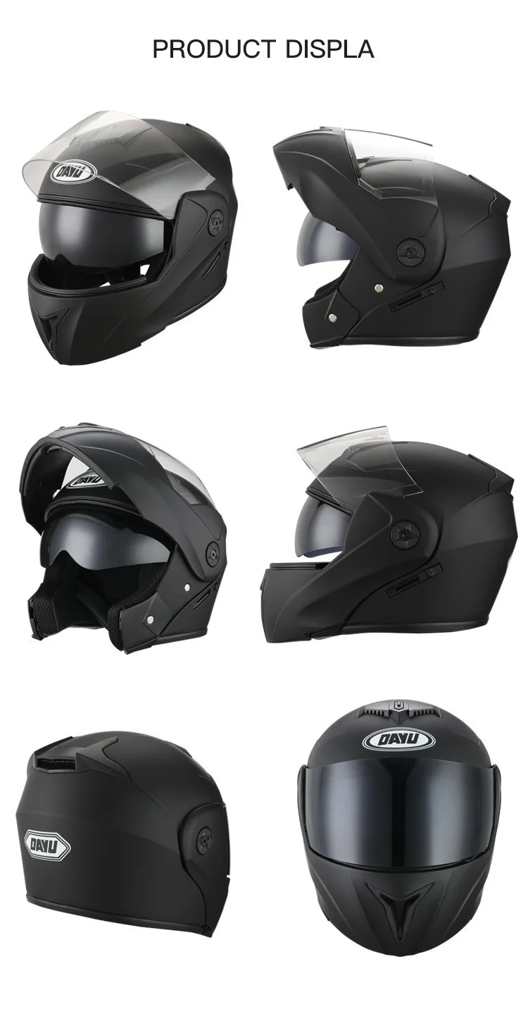 Мотоциклетный шлем анфас 2 подарки откидной одобренный DOT безопасный модульный с