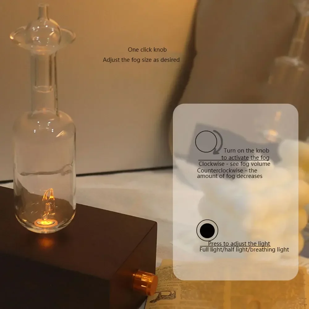 Профессиональный распылительный диффузор со стеклянной и деревянной основой