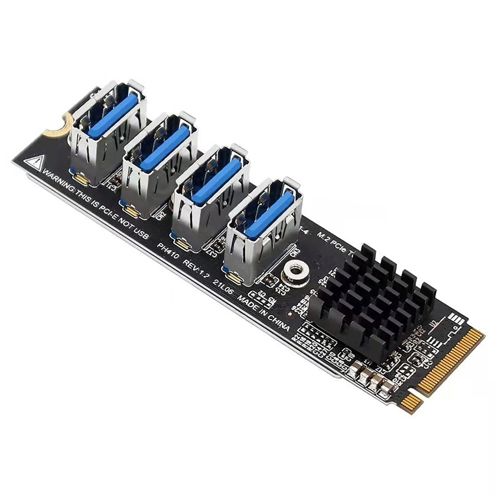 

PCI-E 1 To 4 Riser Card 4 Risers Into 1 PCI Card 4 Risers Into 1 PCI Card PCIe Multiplier Risers 1X To External 4 PCI-e Adapter