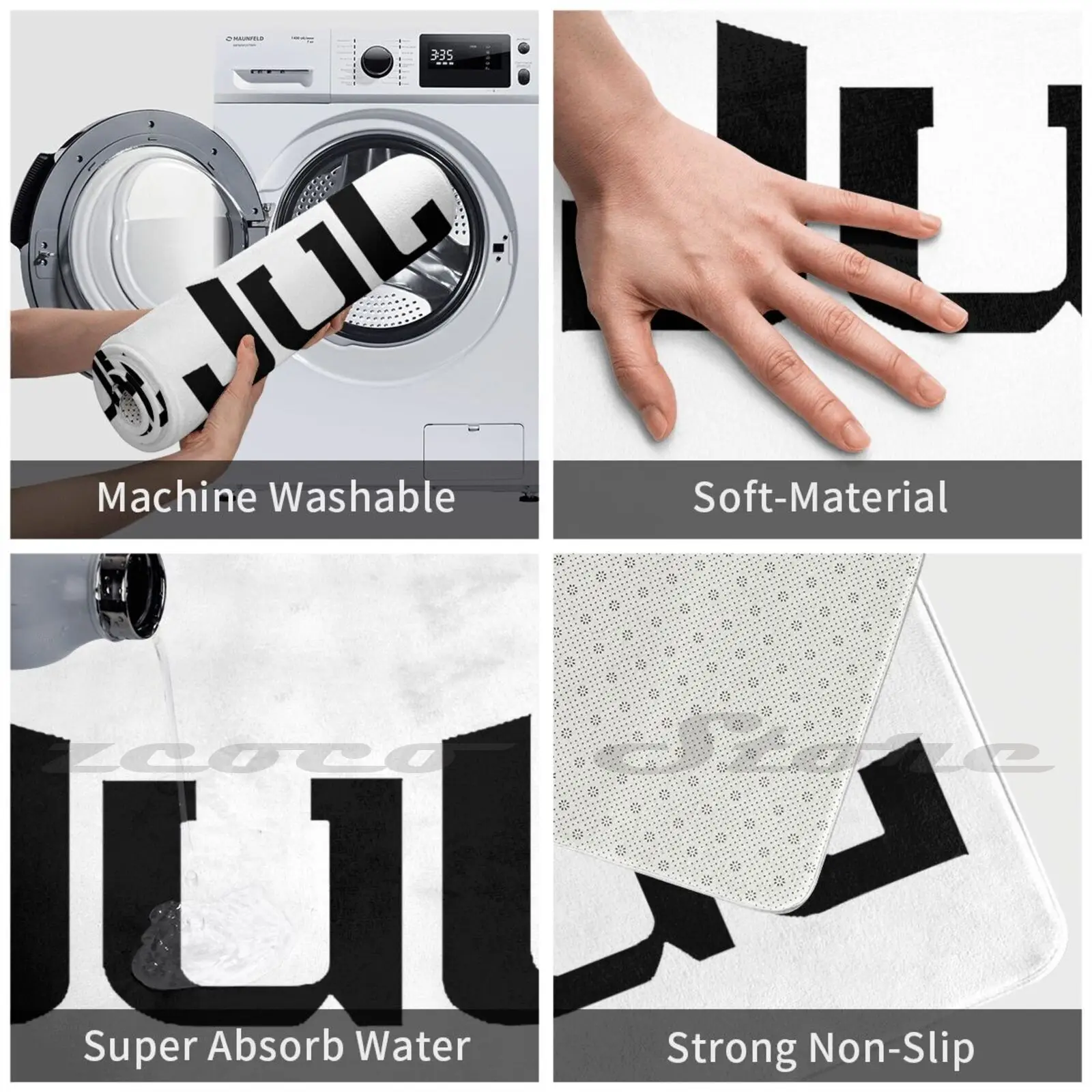 Жуль Рэп Футболка Мат Двери Не скользит Мягкий Впитывающий Воду Ковер Марсельский Рэперский Логотип Фанат Жюлиан Фристайл Тчикита НЛО.