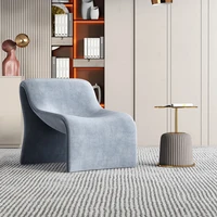 italian minimalist single sofa chair hotel villa living room reception chair creative flannelette leisure chair