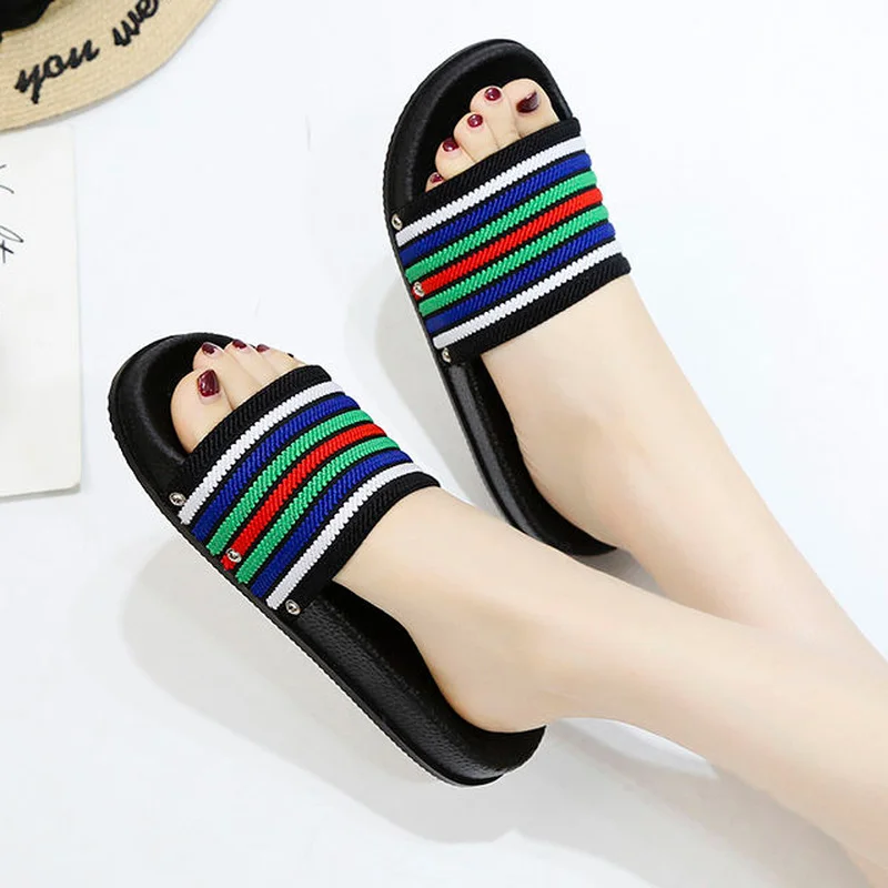 Home Sandals Woman with Free Shipping Slipper Comfortable Flat Designer Slippers for Women Indoor House Summer New 2023 Fashion
