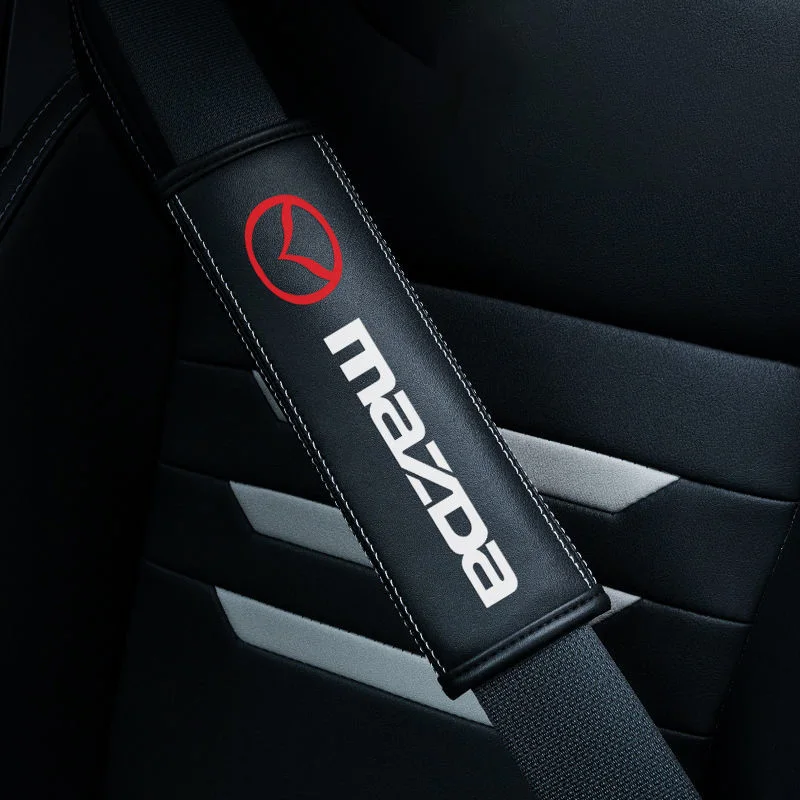 

PU Leather Car Seat Belt Safety Cover Shoulder Strap Pad for Mazda Logo 3 2 6 CX5 CX9 MX5 CX30 323 626 RX8 Miata Atenza Axela X7