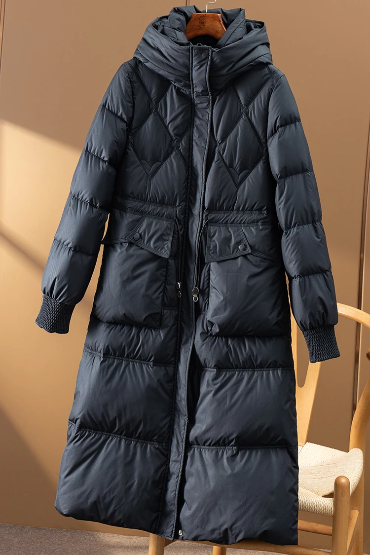 Winter High Quality Hooded Casacos Femininos Inverno 2022 Down Jacket Women  90% White Duck Down  150g-200g  Casual Zipper