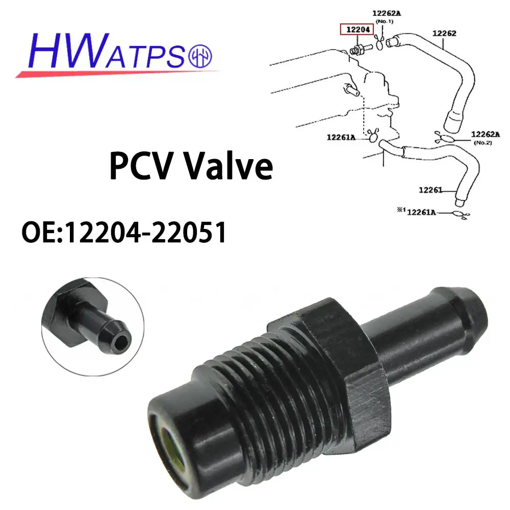 50 шт. клапан PCV для Toyota Celica Corolla Matrix MR2 Solara Sienna Highlander Lexus ES300 ES330 RX300 12204-22051 12204-31030