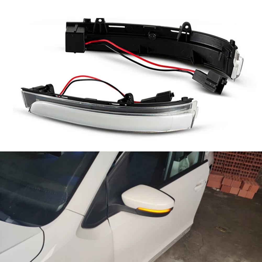 

2Pcs Car LED Rearview Mirror Indicator Blinker Repeater Lights Auto Accessories for Volkswagen GOL G5 G6 G7 G8 2010-2021