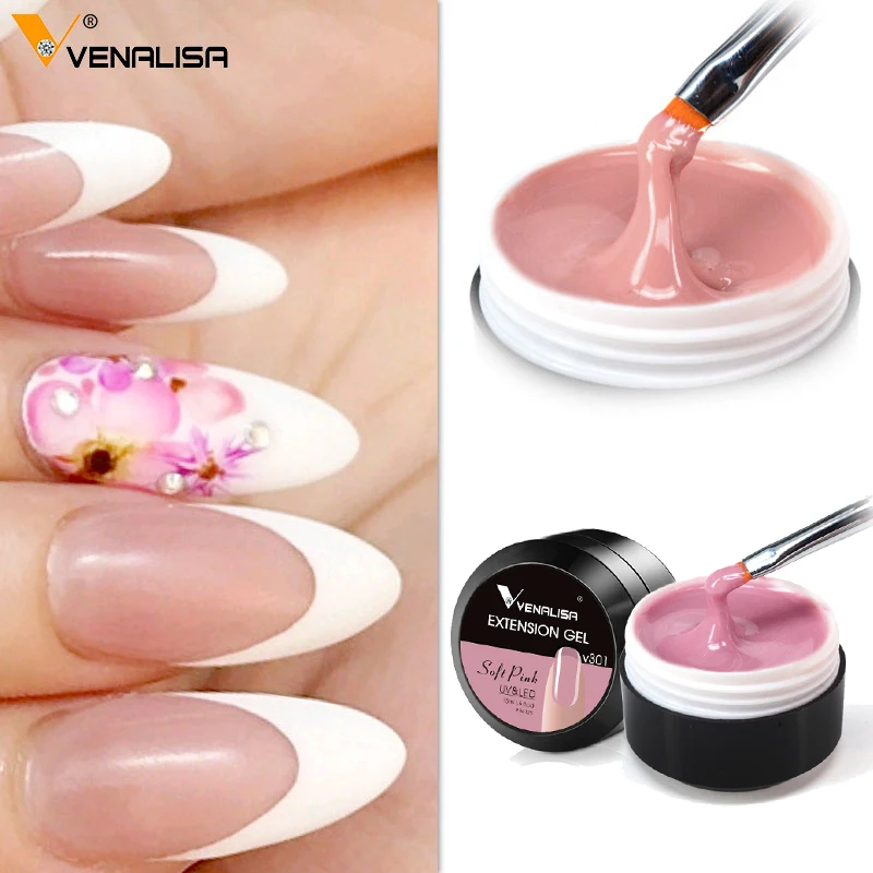 Venalisa Poly Nail Gel 12 Color Camouflage Color UV LED Nail Polish Extension Gel Nail Self Leveling Jelly Manicure