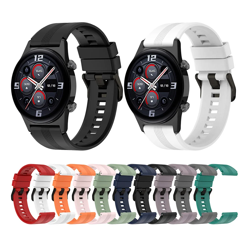 

Ремешок силиконовый для смарт-часов Honor Watch GS3, сменный водонепроницаемый браслет для наручных часов, 22 мм
