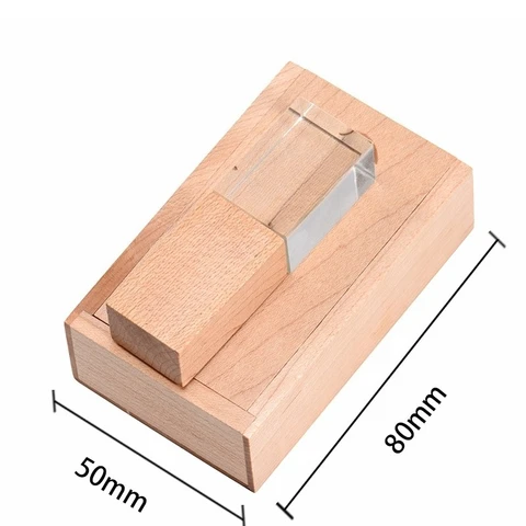 JASTER Crystal USB 3.0 флэш-накопитель 128 ГБ в деревянной коробке, 64 ГБ, высокоскоростная карта памяти, 32 ГБ, креативная водонепроницаемая подарочная палочка