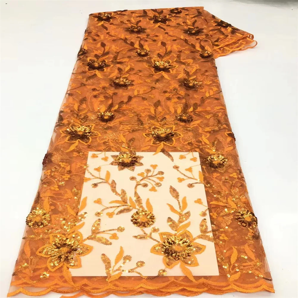 5 ярдов Последняя французская Тюлевая кружевная ткань 2024 Высококачественная