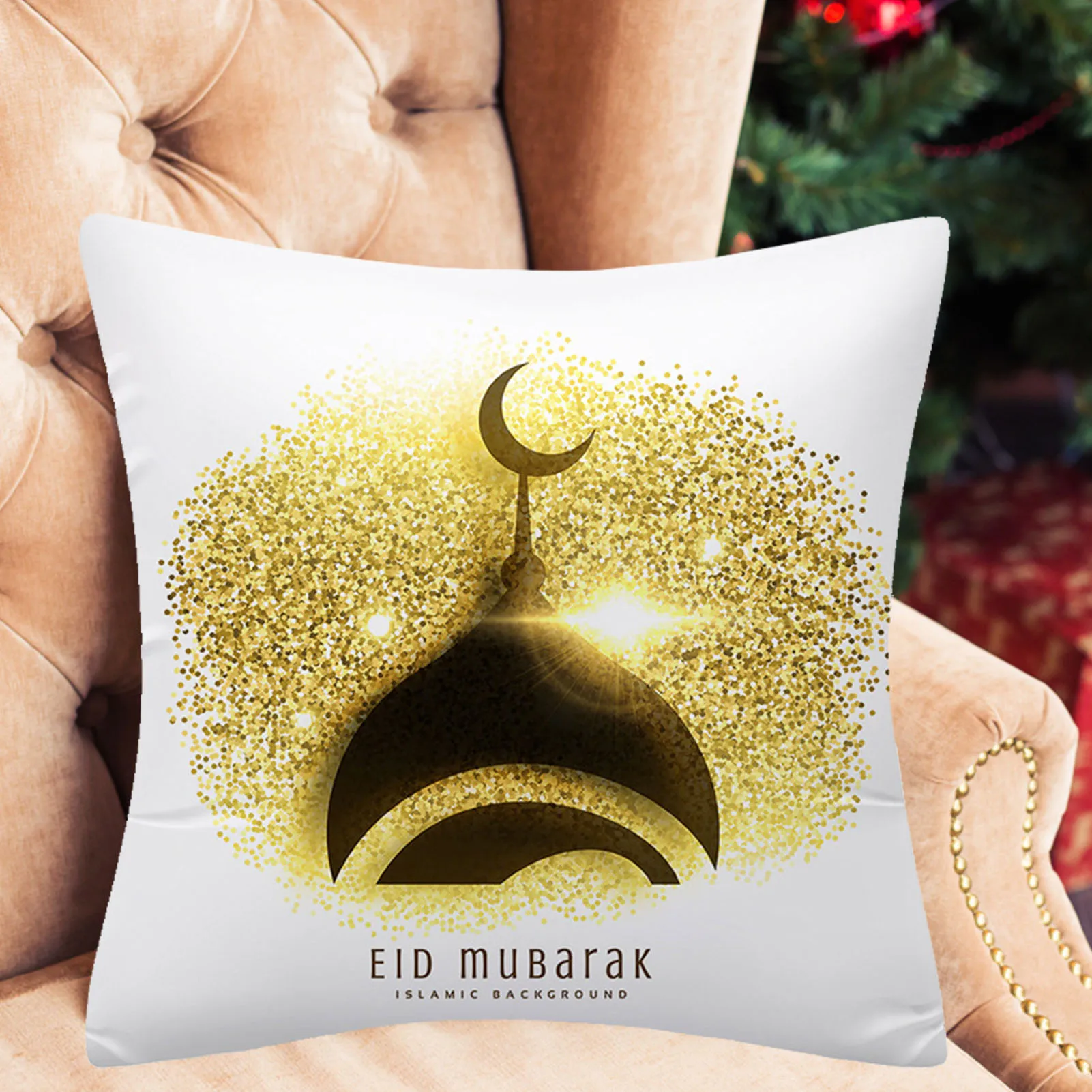 

4pcs Ramadan Pillow Covers Ramadan Decorations For Home Eid Mubarak Decorations Throw Cushion Cover Decoration For Sofa Bed