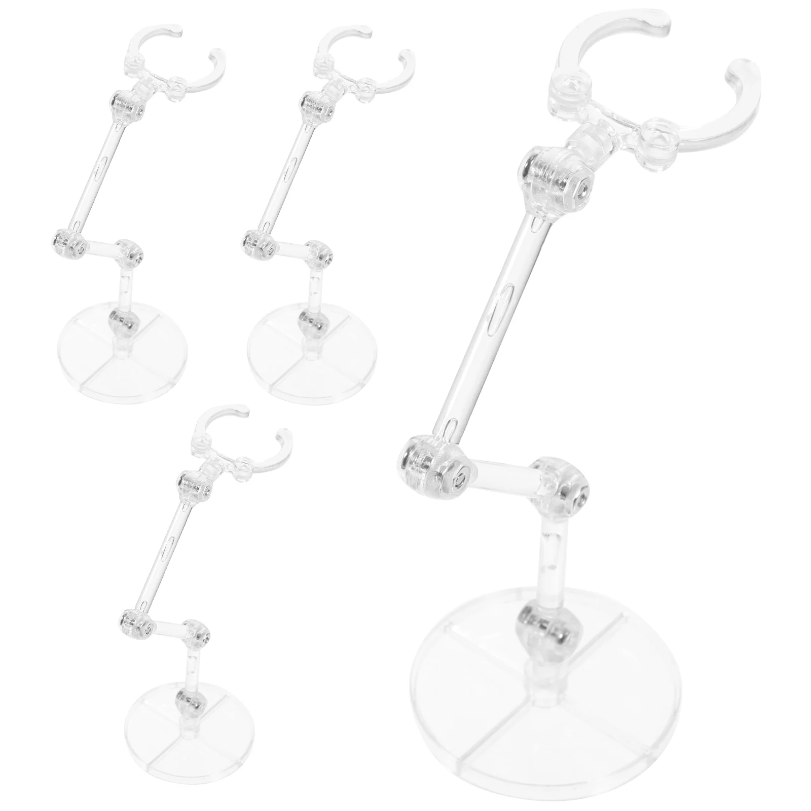 

4 Pcs Stand Toy Baby Figure Holder Plastic Model Accessory Action Display Manual Support Figurine Supply
