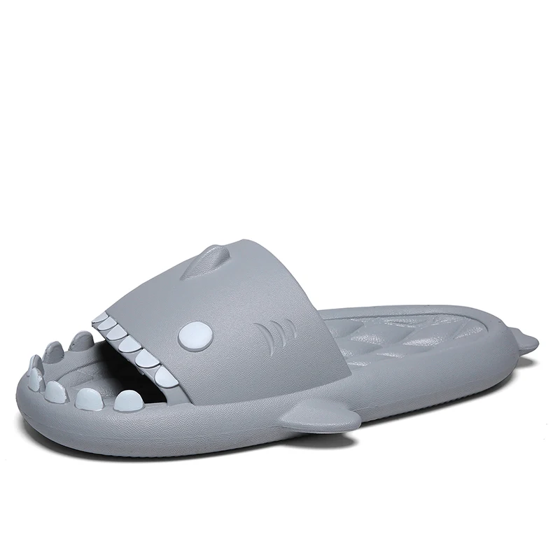 New Family Cute Cartoon Shark Slipper Outdoor Home Bathroom Sandals For Couples Men And Women Slipper Hipster Shoes Size 36-45