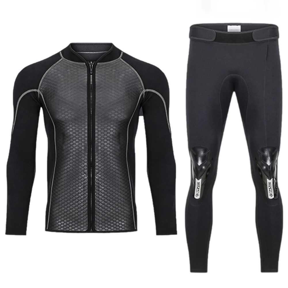 Men Neoprene 3MM Wetsuit Jackets Pants Scuba Diving Suit Underwater Fishing Snorkeling Surfing Kitesurf Spearfishing Equipment