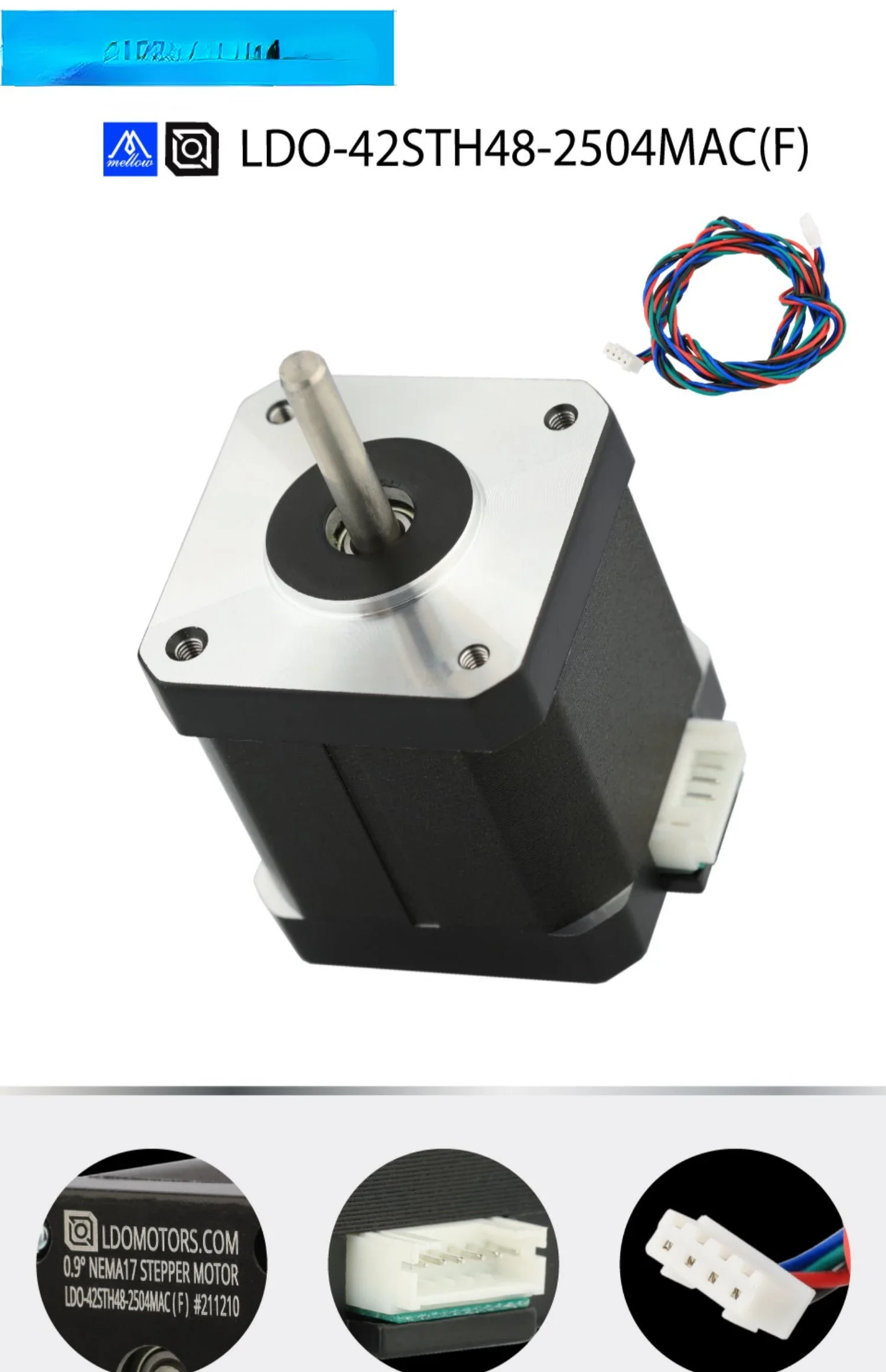 3D-принтер 42sth48 2504mac (f) 48 мм шаговый двигатель Nema 17