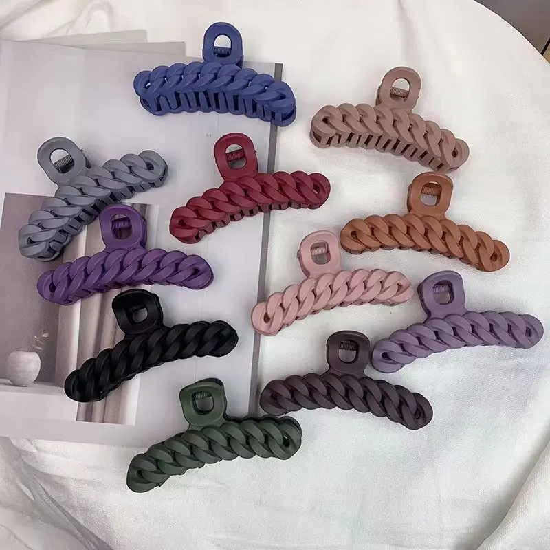 

Заколка для волос S3458 из смолы для женщин, заколка-Пряжка, матовая однотонная заколка для волос, большая заколка в виде акулы, женские заколки, аксессуары для волос