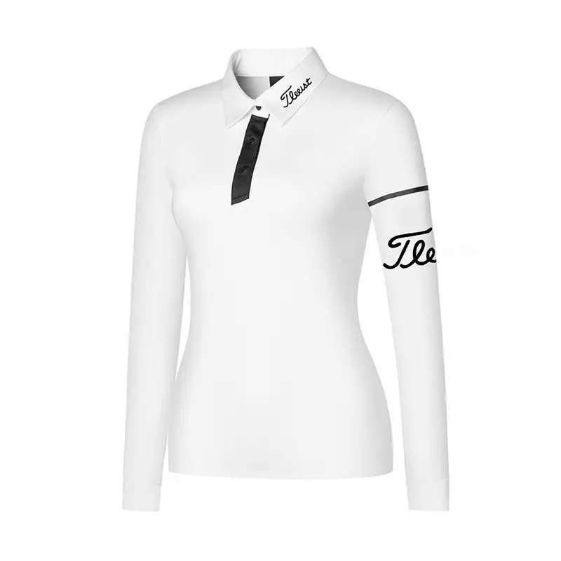 Golf Clothing for Women Golf Ball Clothes Slim-fit Outdoor Sports Fashion Breathable Sweat-wicking Quick-drying Golf Shirts Top