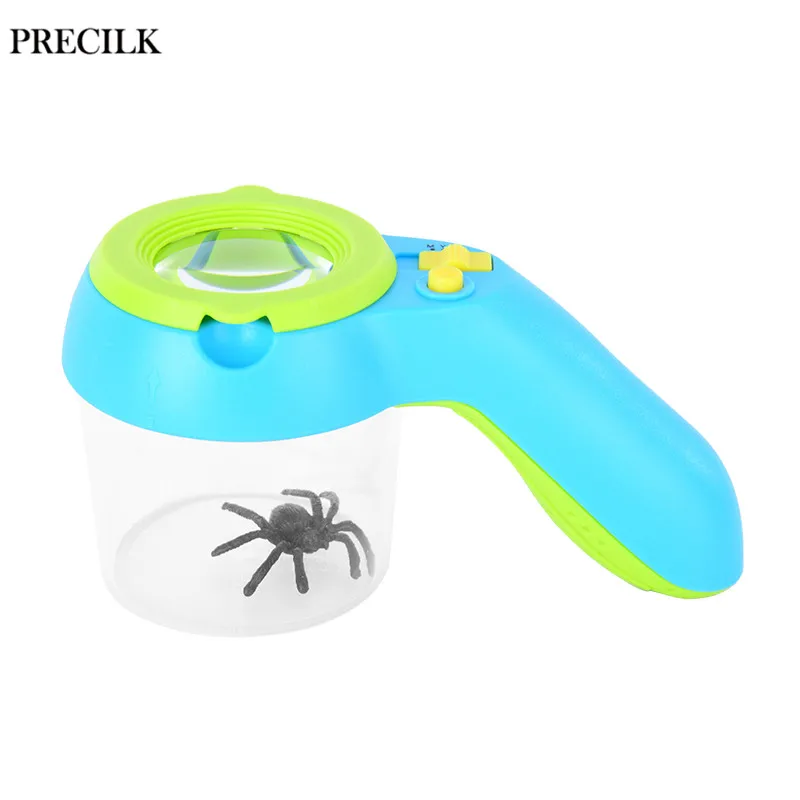 

8X LED Light Observe Insects Magnifying Glass Educational Children Student Toy Outdoor Classroom Collection Box Magnifier Loupe