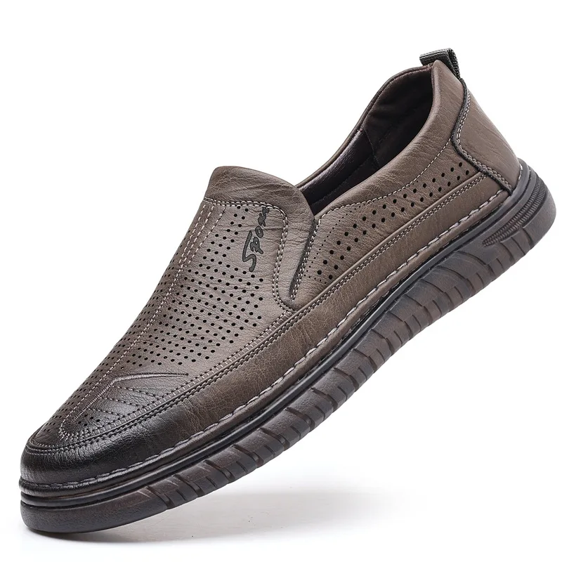 

Business Breathable Shoes Male 2023 Summer New Designer Leather Hollowed Out Shoes for Men Spring Summer Autumn Loafers Men
