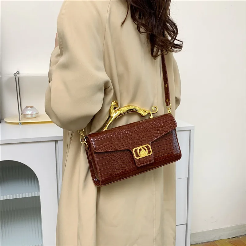 

Новые сумки через плечо с каменным узором для женщин 2023 Y2K, стильные сумочки, кожаный мини-кошелек с короткими ручками для телефона, роскошный женский кошелек