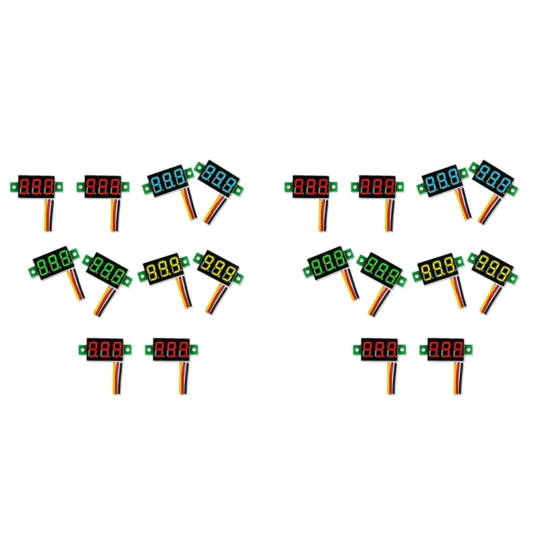 Мини вольтметр постоянного тока с дисплеем 3-проводной постоянный ток 0-100 в