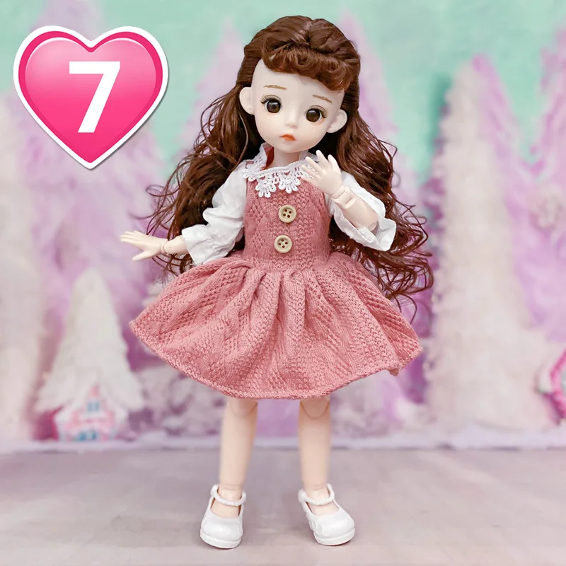 Новинка BJD 30 см кукла 3D настоящие глаза нарядный милый комплект с платьем 20