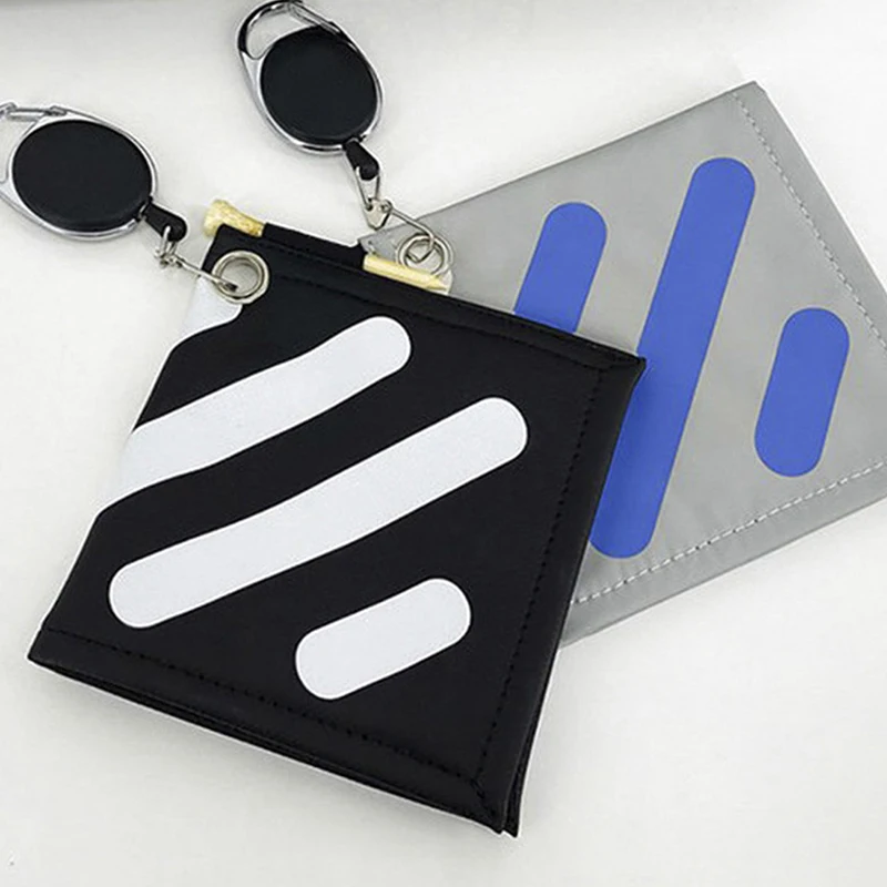 

Square Golf Ball Cleaning Towel Mini with Retractable Keychain Buckle PU Waterproof Material Surface Golf Ball Club Head Cleaner