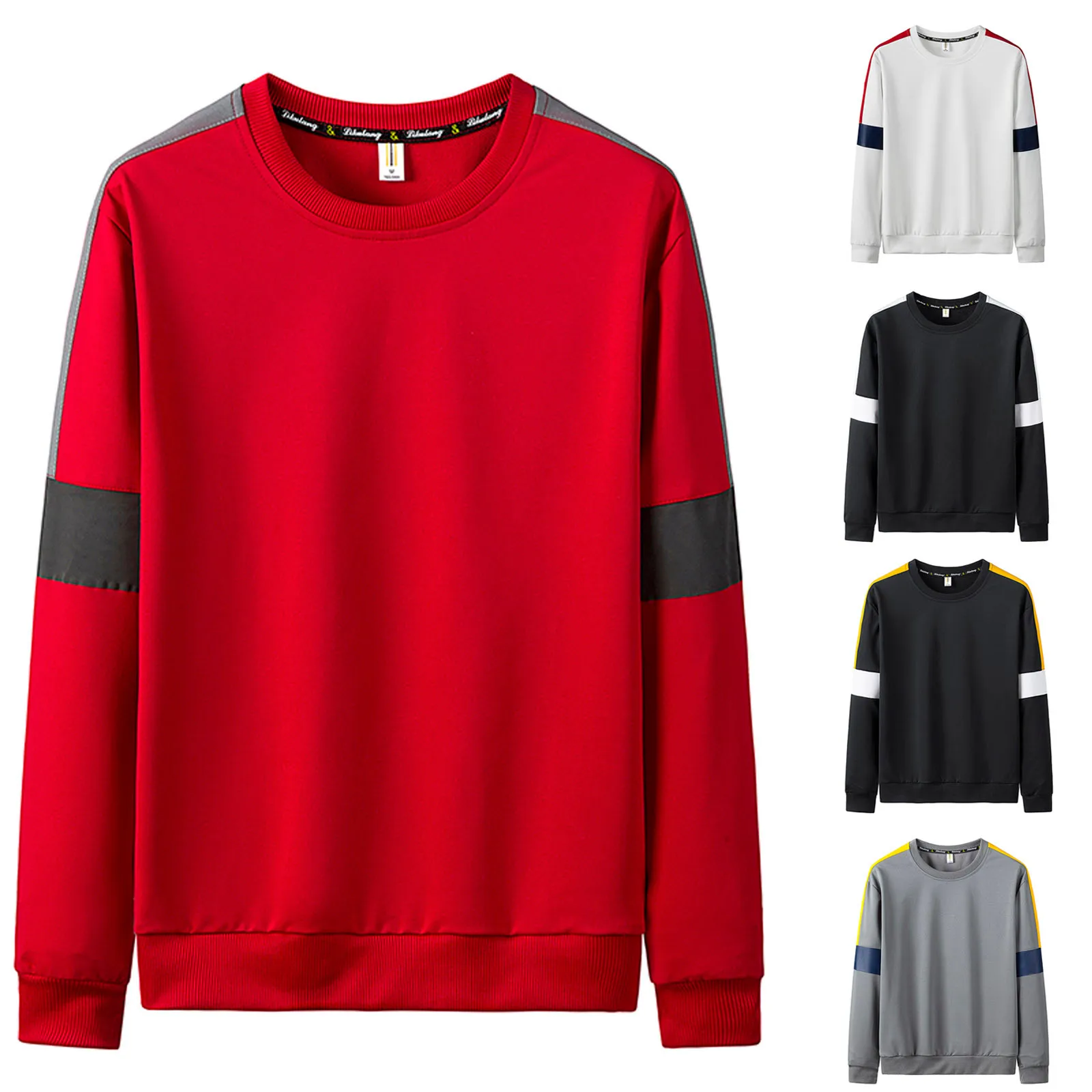 

Свитер мужской длинный Повседневный Приталенный топ с принтом Осенняя блузка с рукавами мужские толстовки в стиле преппи тренировочная Толстовка для женщин