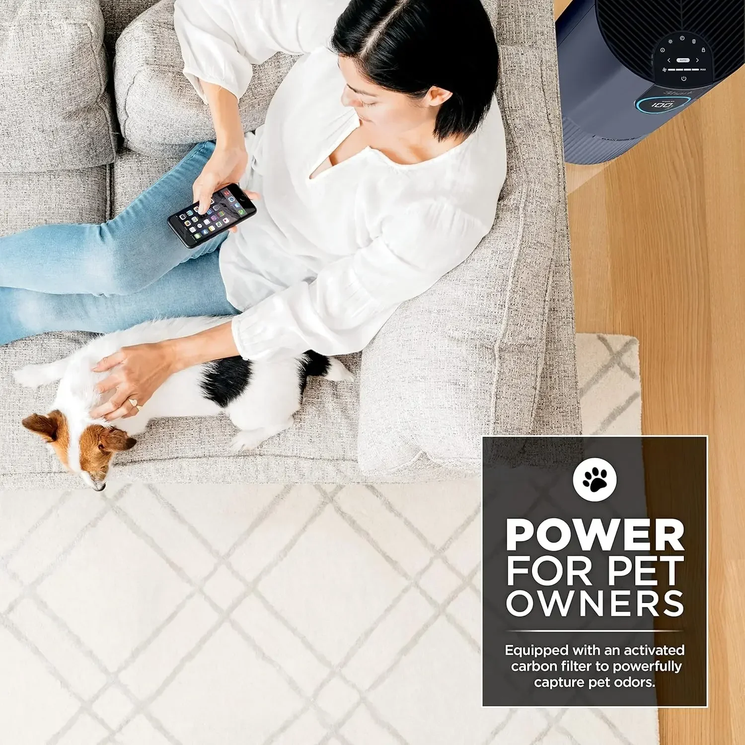 Очиститель воздуха Shark HP102PETPR Clean Sense для дома аллергии шерсти домашних животных